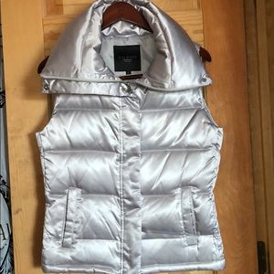 Talbots Silver Puffer Vest